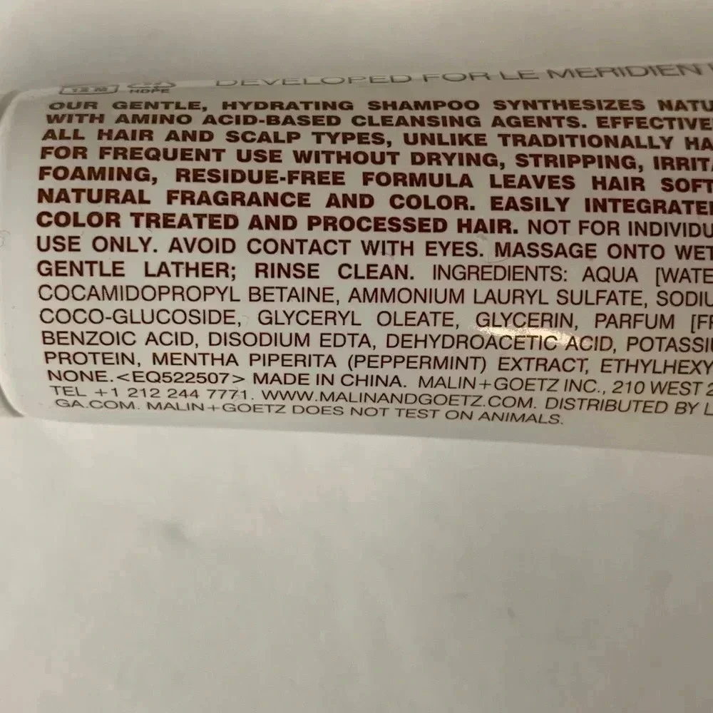 Malin + Goetz Peppermint Shampoo 2 Tubes Gentle, Clarifying  Wash 1 oz New